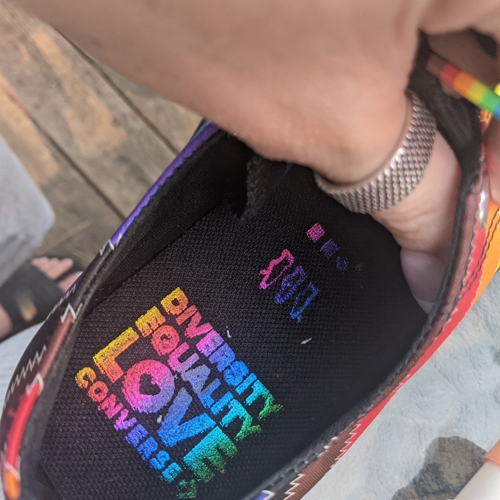 NEW pride rainbow chuck taylors unisex - Picture 3 of 10